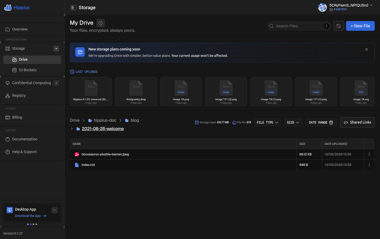 Browsing files in Drive