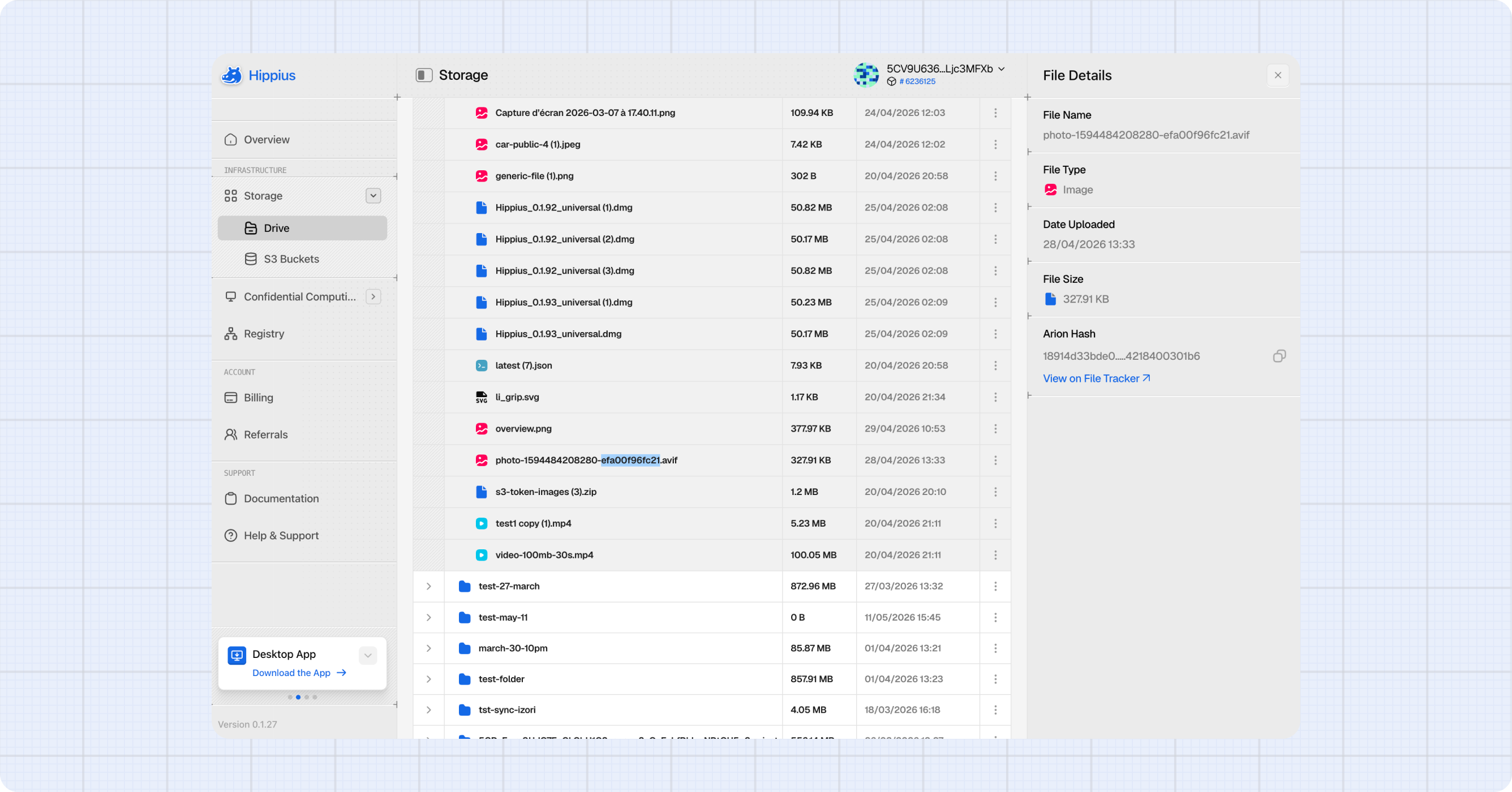 File details panel