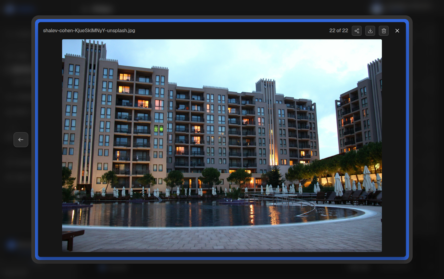 Previewing an image in Drive