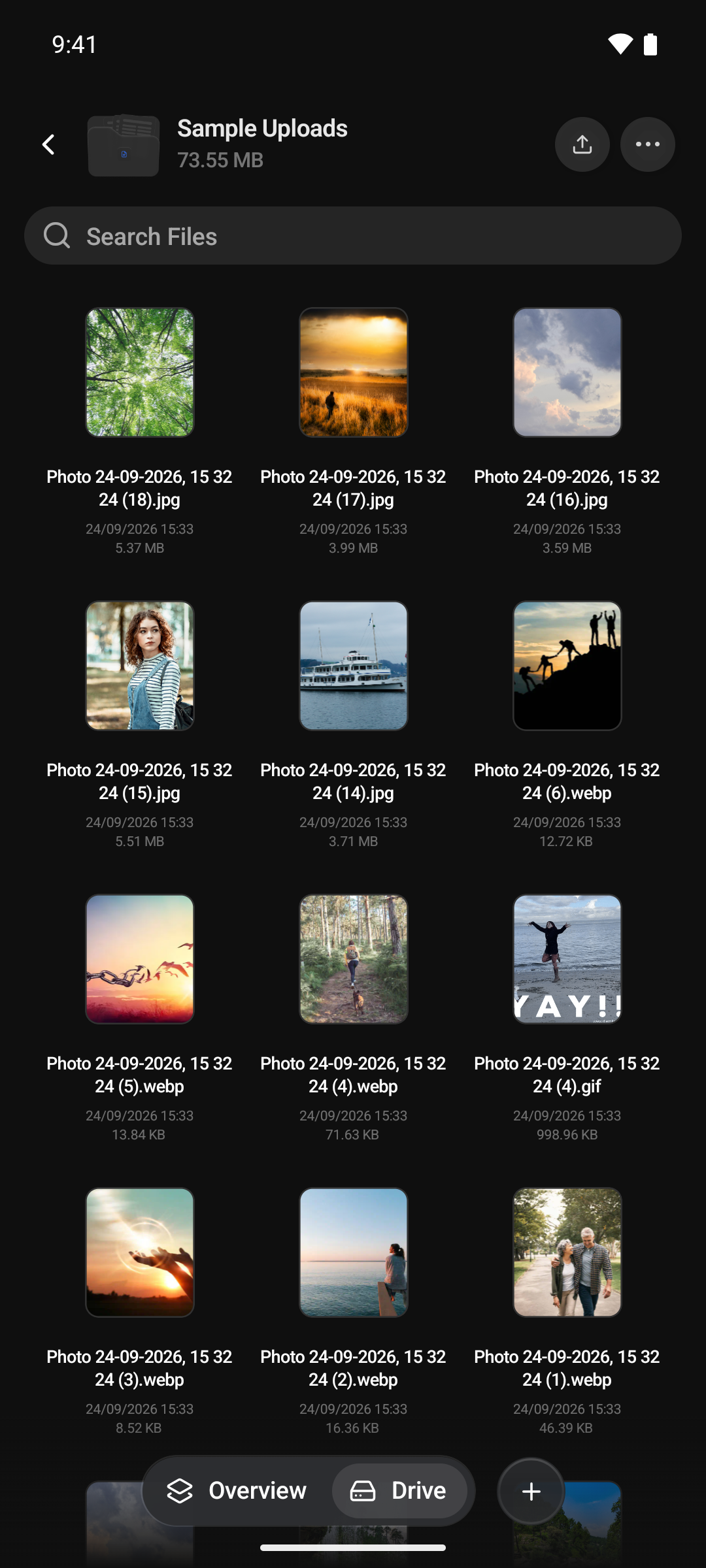 Inside a folder in Drive
